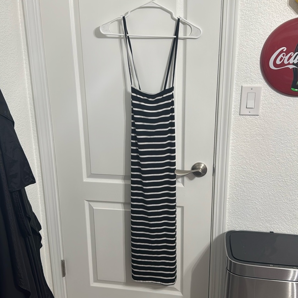 Scrappy open back dress